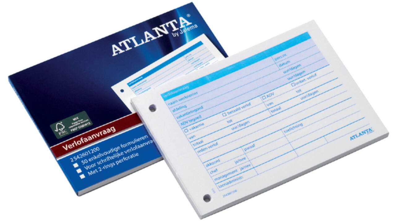 Verlofaanvraag Djois Atlanta A6 105x148mm 50vel