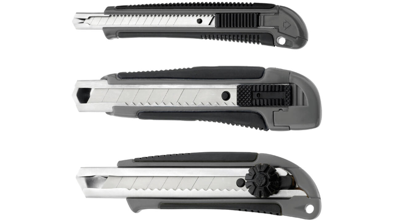 Snijmes Westcott professional 18mm met draaisluiting grijs/zwart