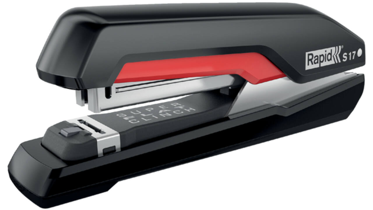 Bureaunietmachine Rapid Supreme fullstrip S17 30 vel zwart/rood