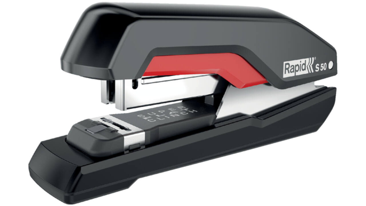 Bureaunietmachine Rapid Supreme fullstrip S50 60 vel zwart/rood