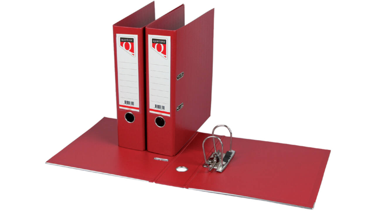 Ordner Quantore A4 80mm PP donkerrood