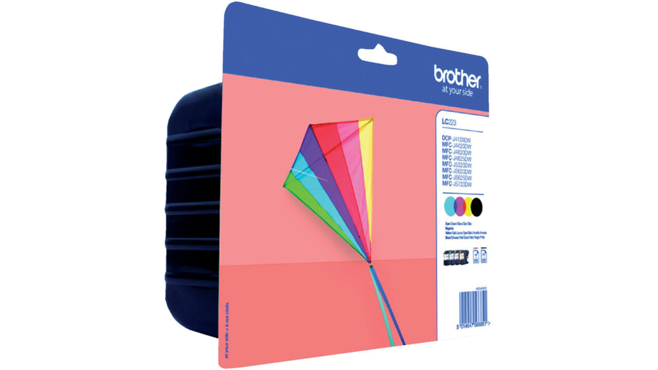 Inktcartridge Brother LC-223VALBP zwart + 3 kleuren