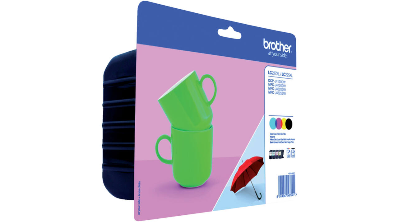 Inktcartridge Brother LC-227XLVALP zwart + 3 kleuren