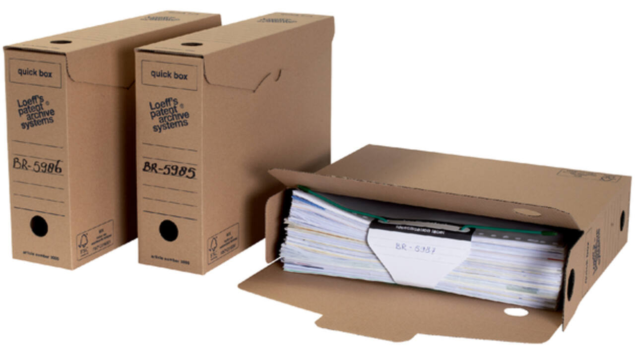 Archiefdoos Loeff Quick Box 3000 A4 335x240x80mm