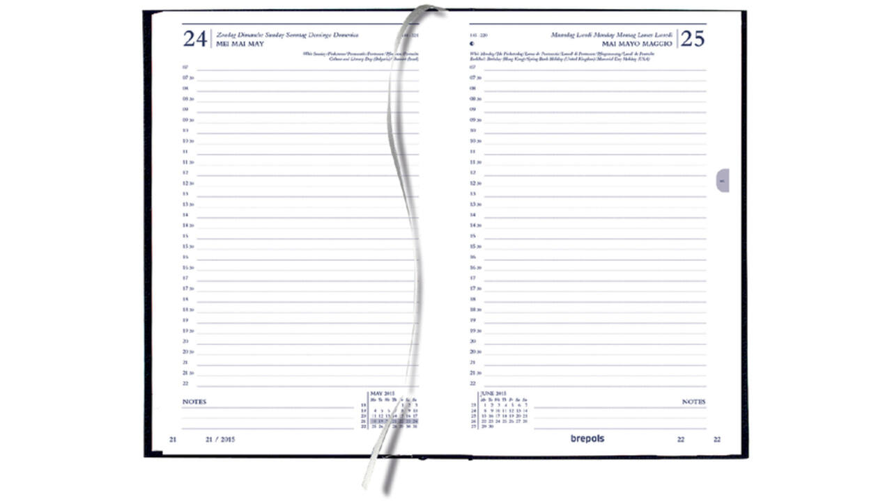 Kantooragenda 2026 Quantore kort 1dag/1pagina zwart