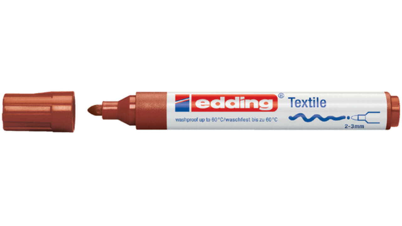 Viltstift edding 4500 textiel rond 2-3mm bruin