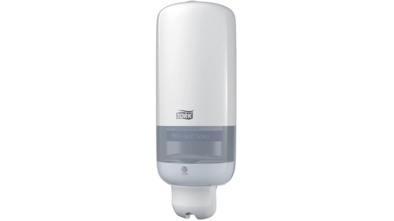 Zeepdispenser Tork S11 Elevation vloeibare en sprayzeep hygienisch wit 560000