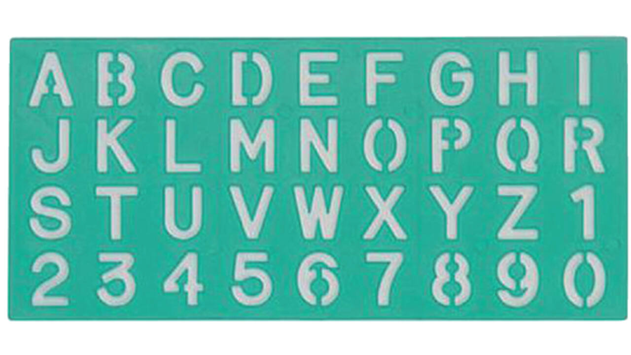 Lettersjabloon Linex hoofletters/letters/cijfers 30mm