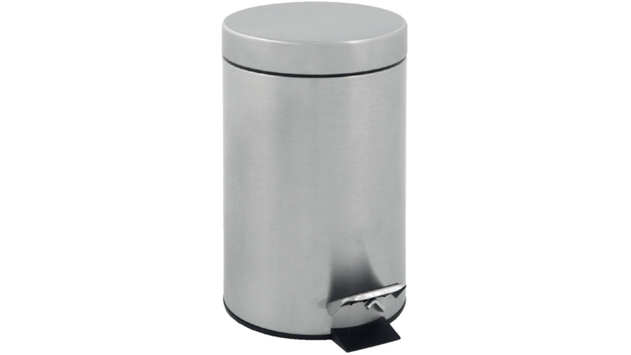 Afvalbak pedaalemmer RVS mat rond 3 liter