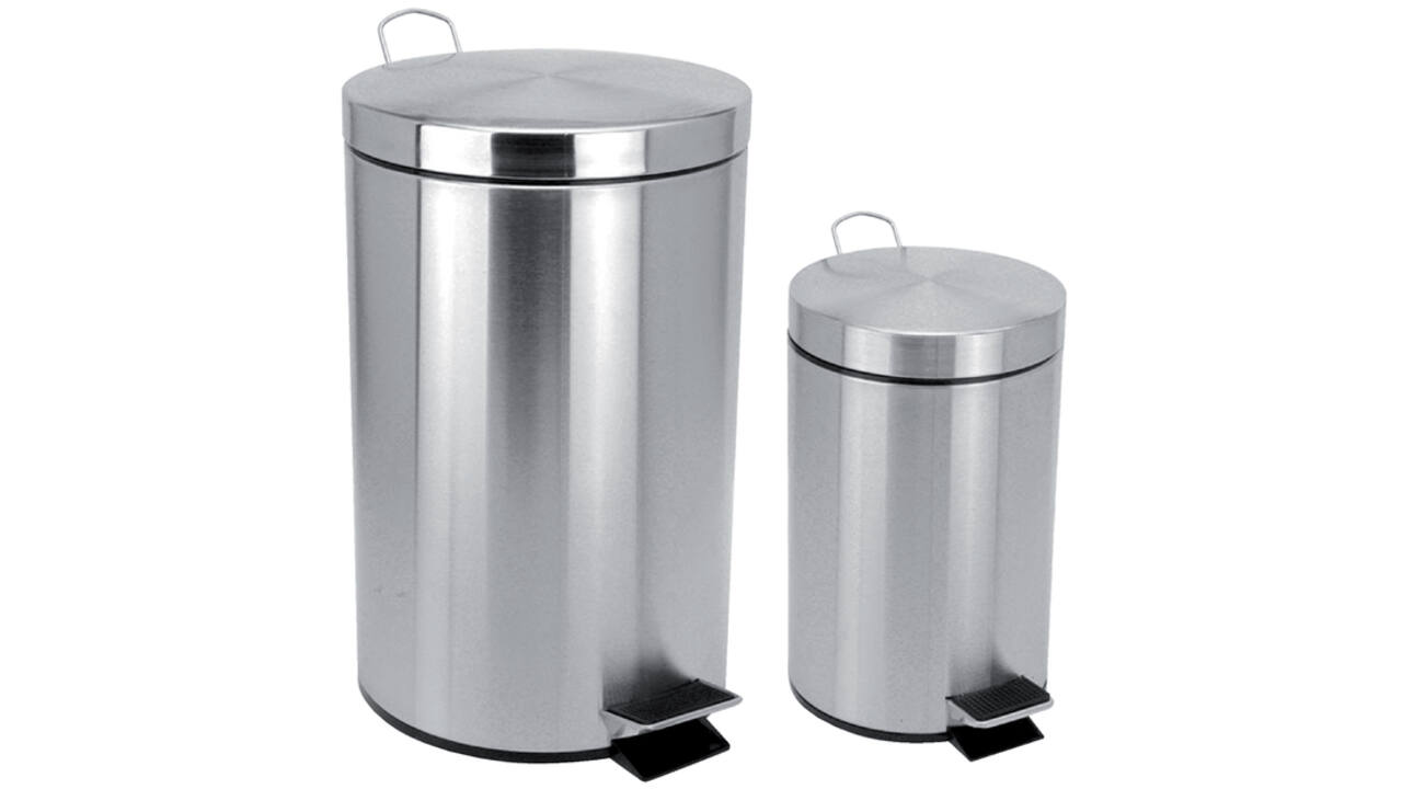 Afvalbak pedaalemmer RVS mat rond 3 liter