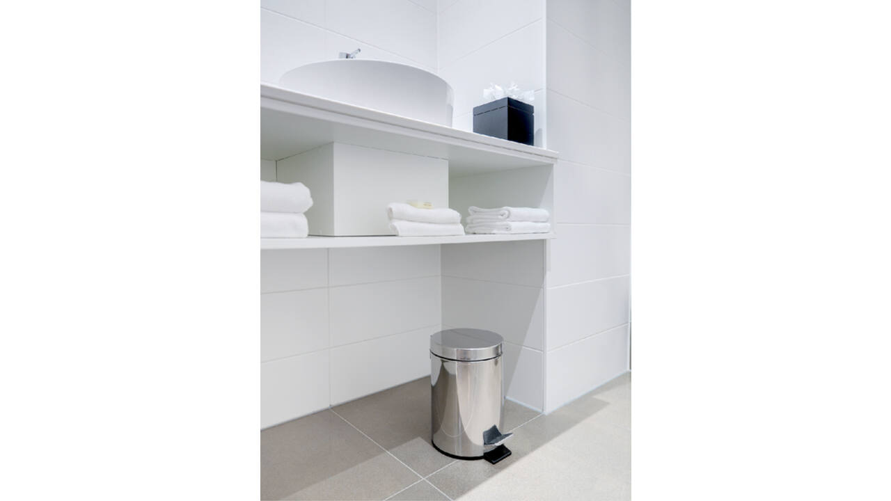 Afvalbak pedaalemmer RVS mat rond 12 liter