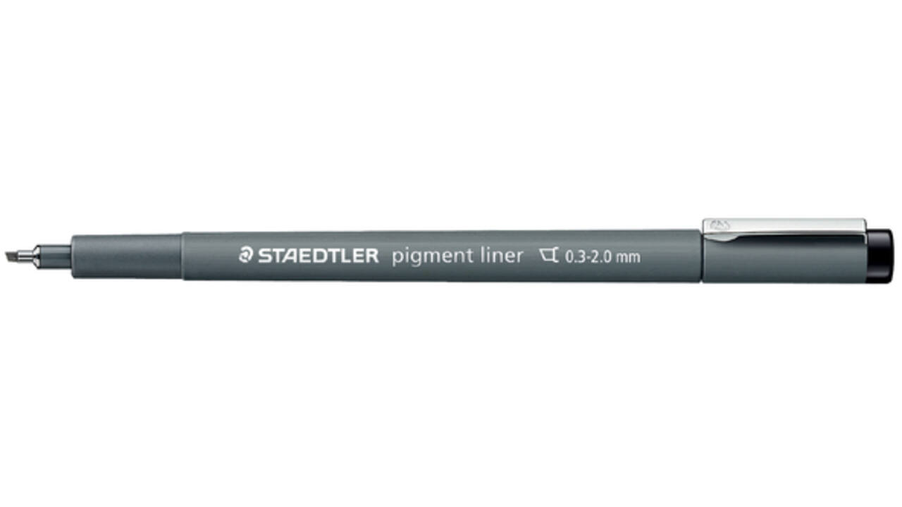 Fineliner Staedtler Pigment 308 zwart 0.3-2.0mm