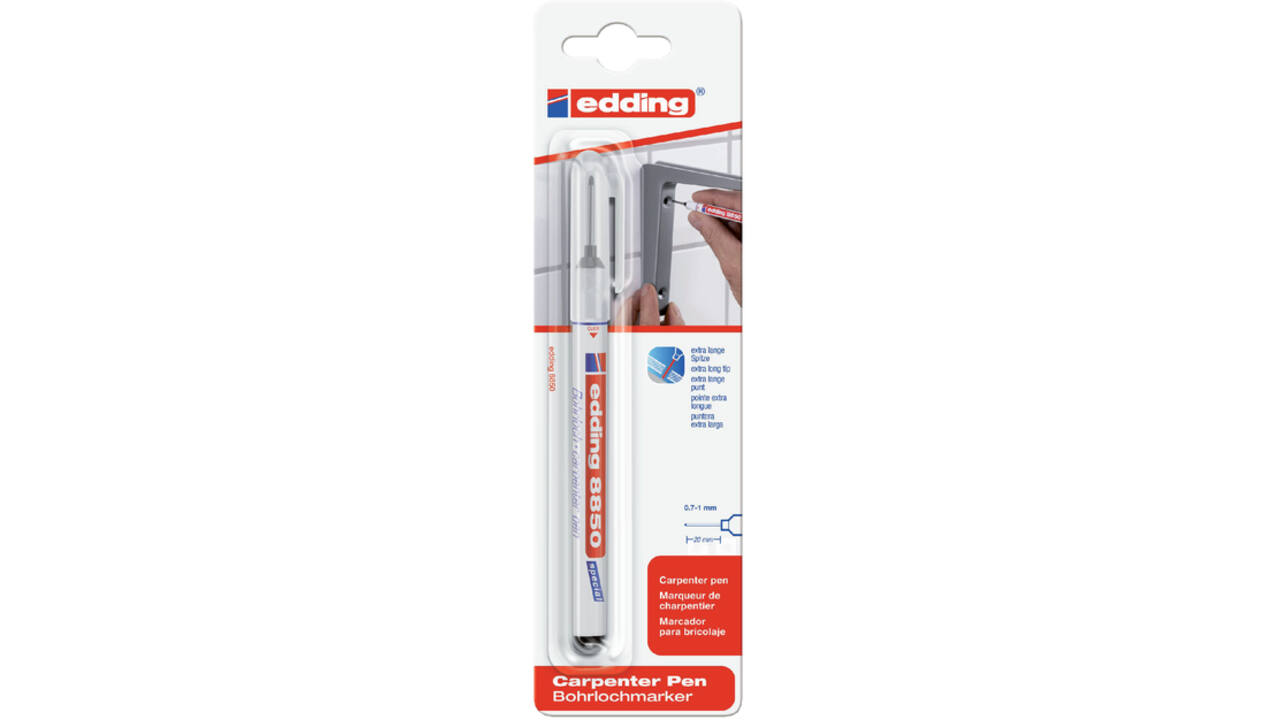 Viltstift edding 8850 timmerman rond 0.7mm zwart blister à 1 stuk