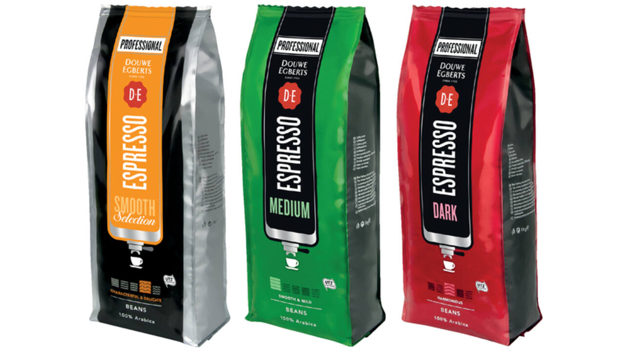 Koffie Douwe Egberts espresso bonen extra dark roast 1kg