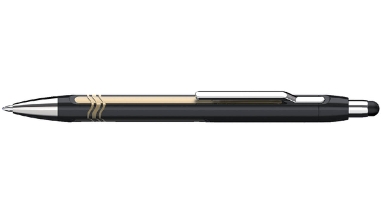 Balpen Schneider stylus Epsilon Touch extra breed zwart/goud
