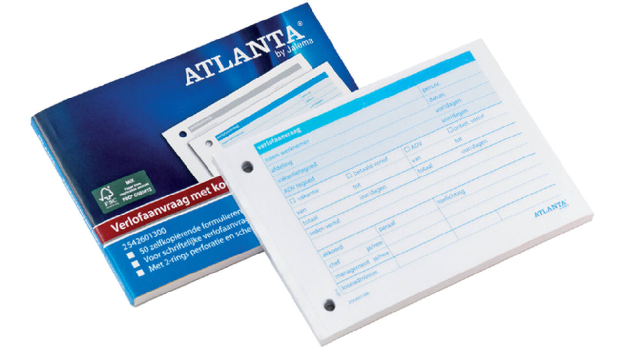 Verlofaanvraag Djois Atlanta A6 105x148mm zelfkopierend 50vel