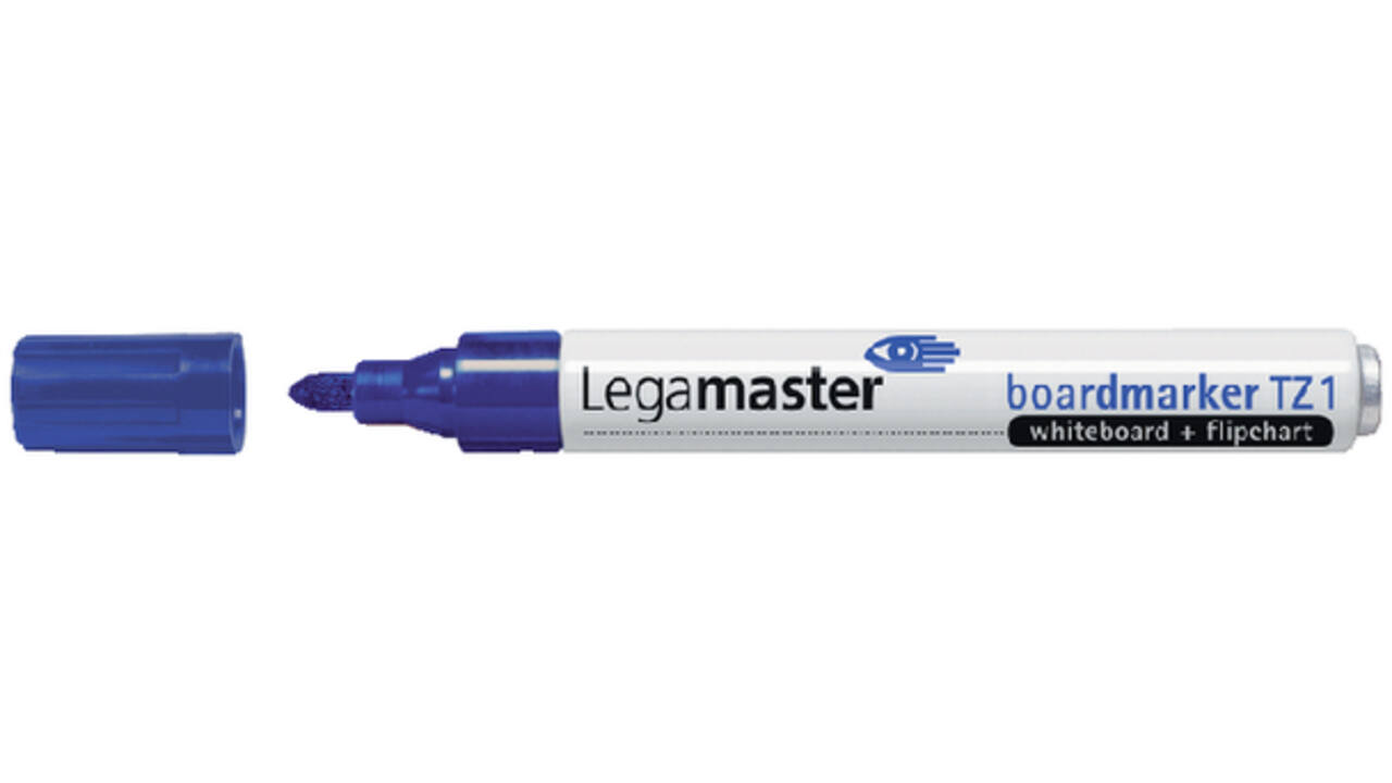 Viltstift Legamaster TZ 1 whiteboard rond 1.5-3mm blauw