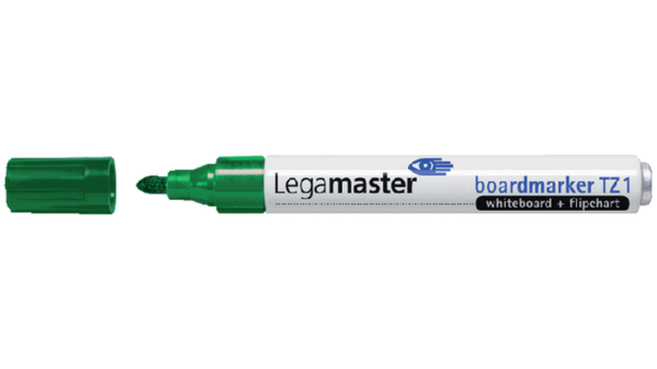 Viltstift Legamaster TZ 1 whiteboard rond 1.5-3mm groen