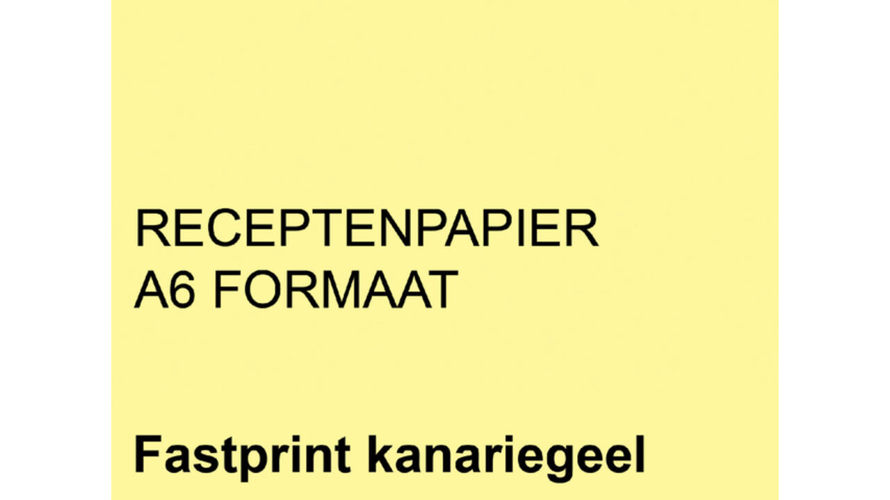 Receptpapier Fastprint A6 80gr kanariegeel 2000vel