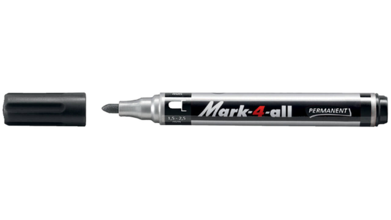 Viltstift STABILO Mark-4-All 651/46 1.5-2.5mm zwart