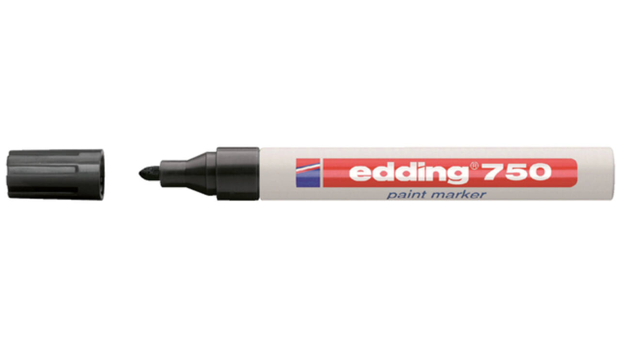 Viltstift edding 750 lakmarker rond 2-4mm zwart