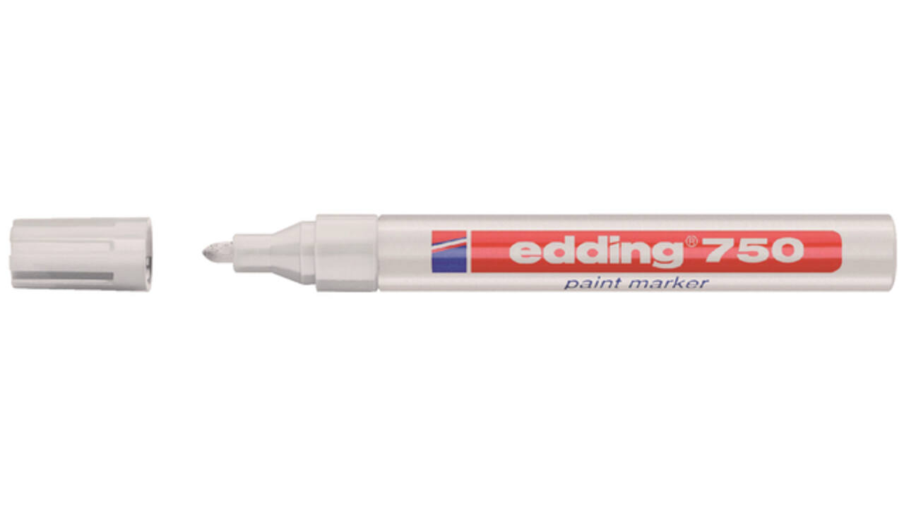 Viltstift edding 750 lakmarker rond 2-4mm wit