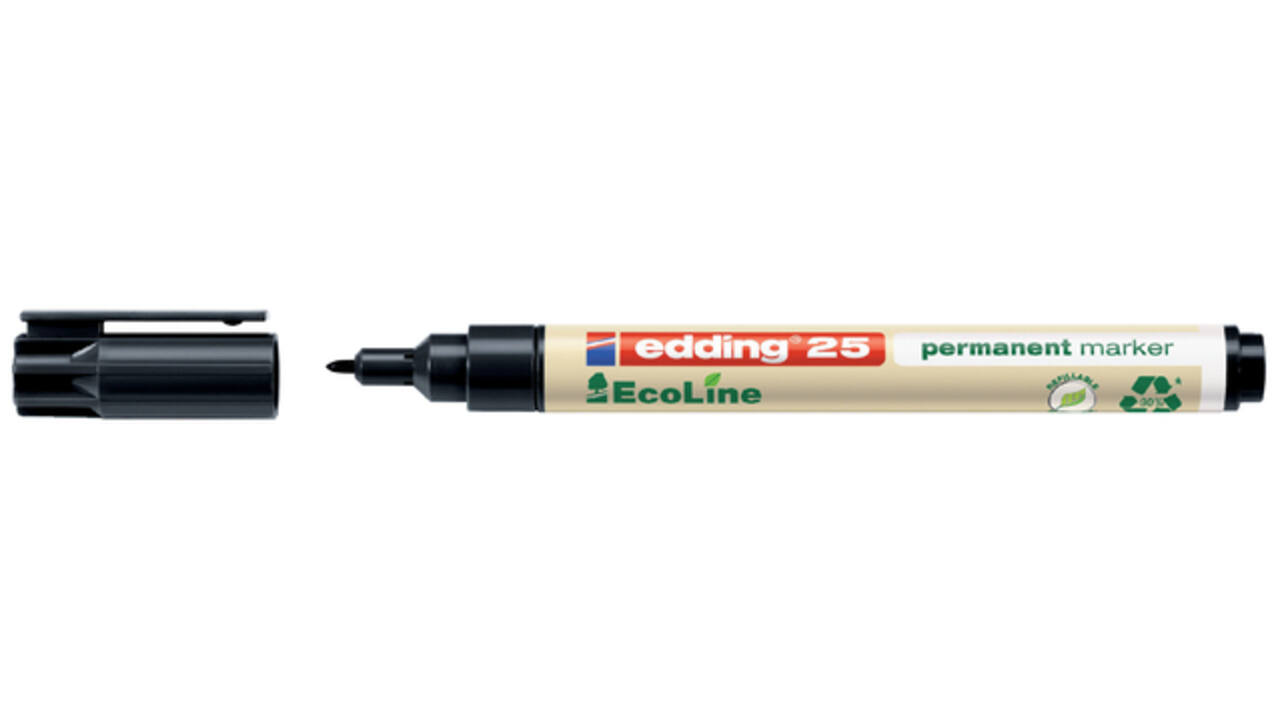 Viltstift edding 25 Ecoline rond 1mm zwart