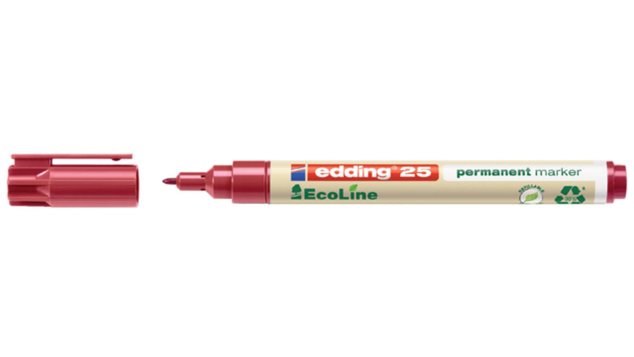 Viltstift edding 25 Ecoline rond 1mm rood