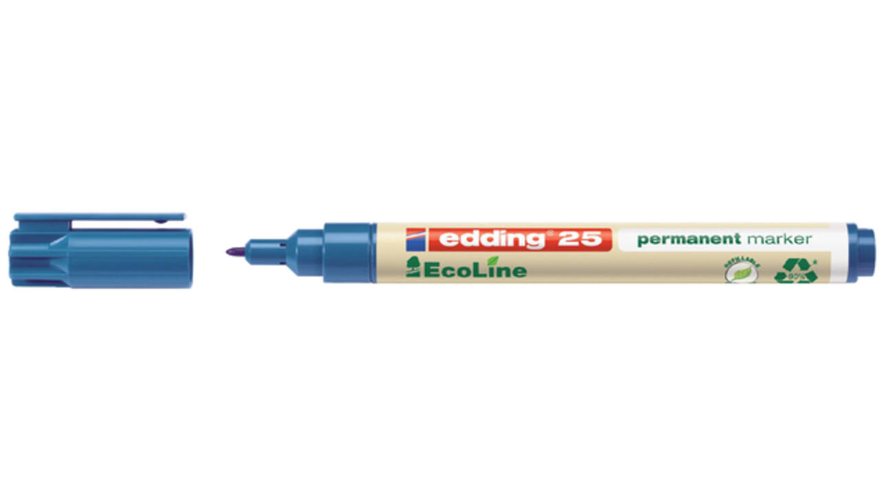 Viltstift edding 25 Ecoline rond 1mm blauw