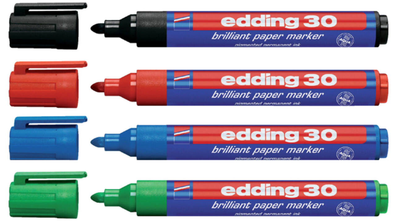 Viltstift edding 30 brilliant rond 1.5-3mm zwart