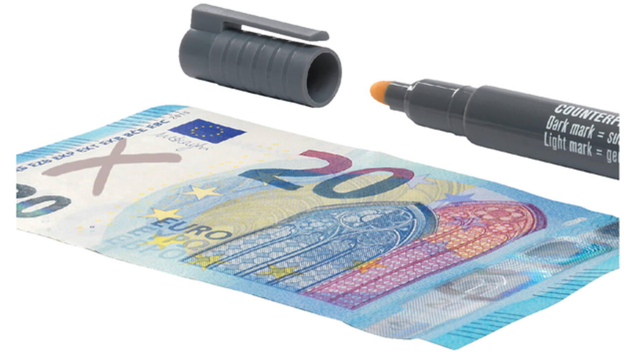 Valsgeld detectiepen Safescan 30 grijs blister à 3 stuks