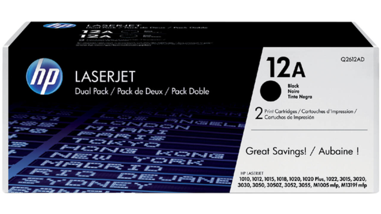 Tonercartridge HP Q2612AD 12A zwart 2x