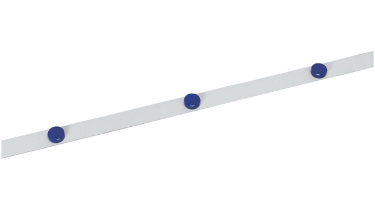 Metaalband MAUL 1mx35mm zelfklevend wit + 3 magn. Wit knipbaar