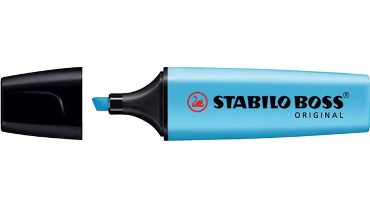 Markeerstift STABILO BOSS Original 70/10 assorti 4 kleuren doos à 10 stuks
