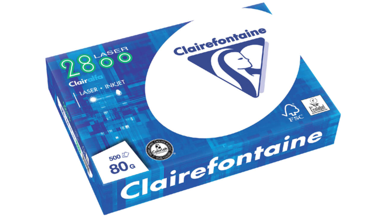 Kopieerpapier Clairefontaine laser A4 80gr wit 500vel