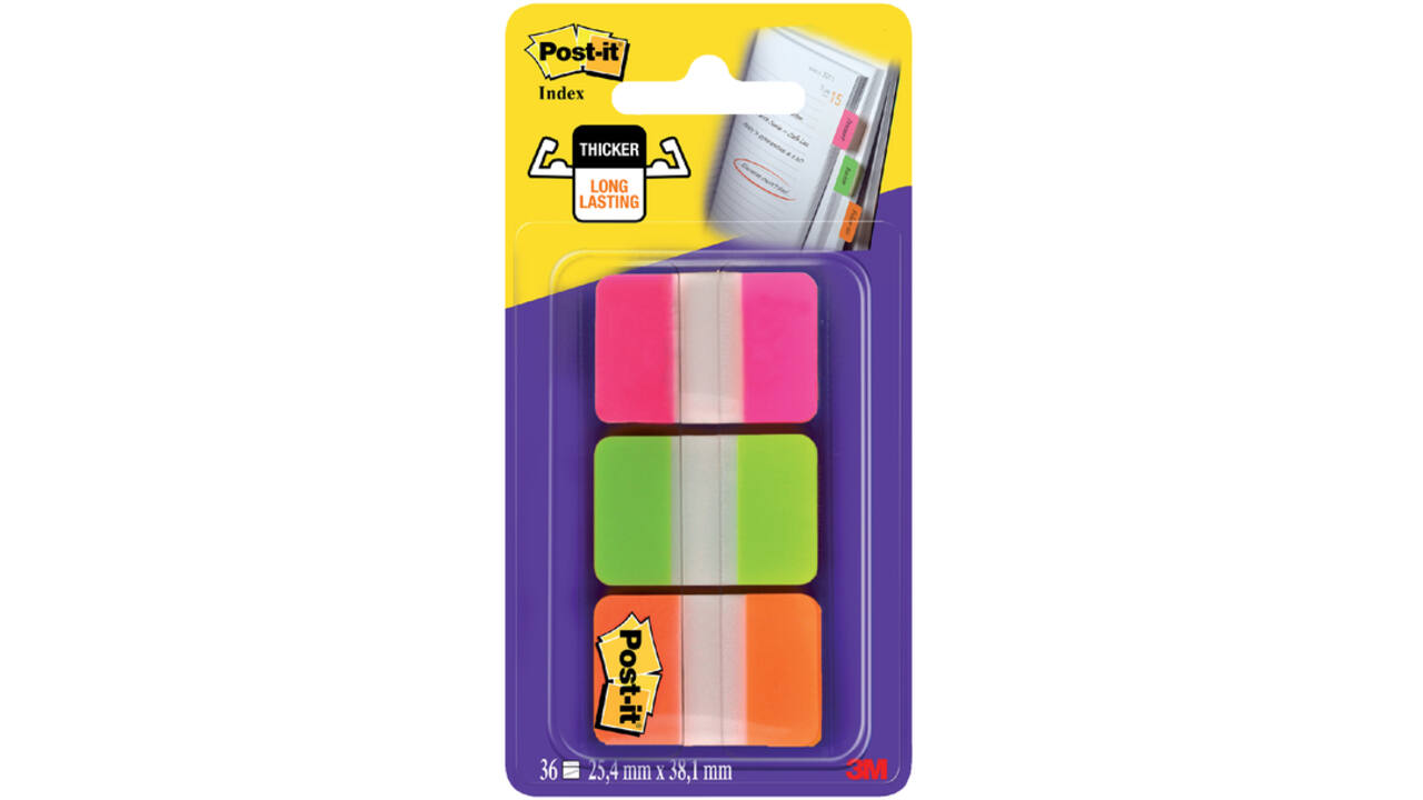 Indextabs Post-it 686GOT 25.4x38mm strong roze en groen 36 tabs