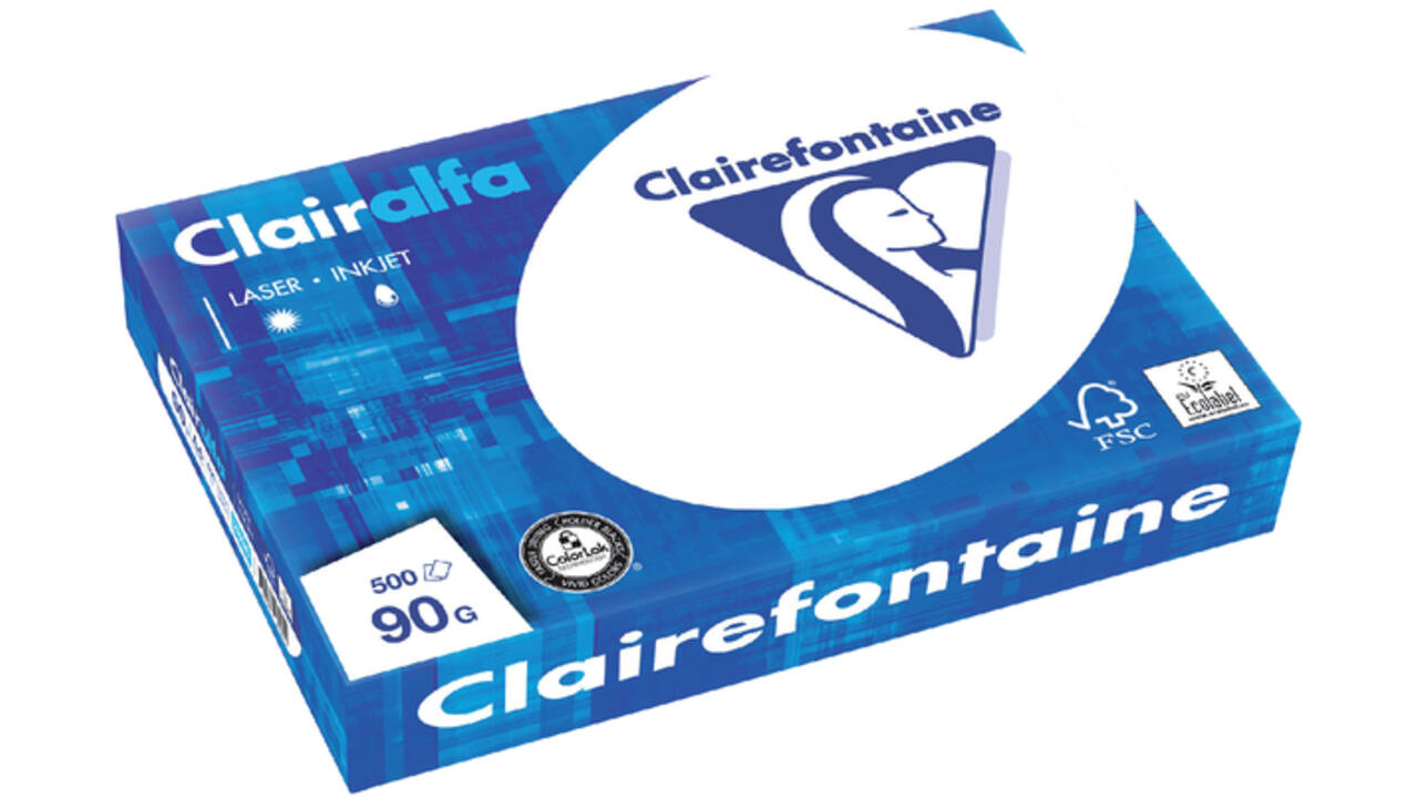 Kopieerpapier Clairefontaine Clairalfa A4 90gr wit 500vel