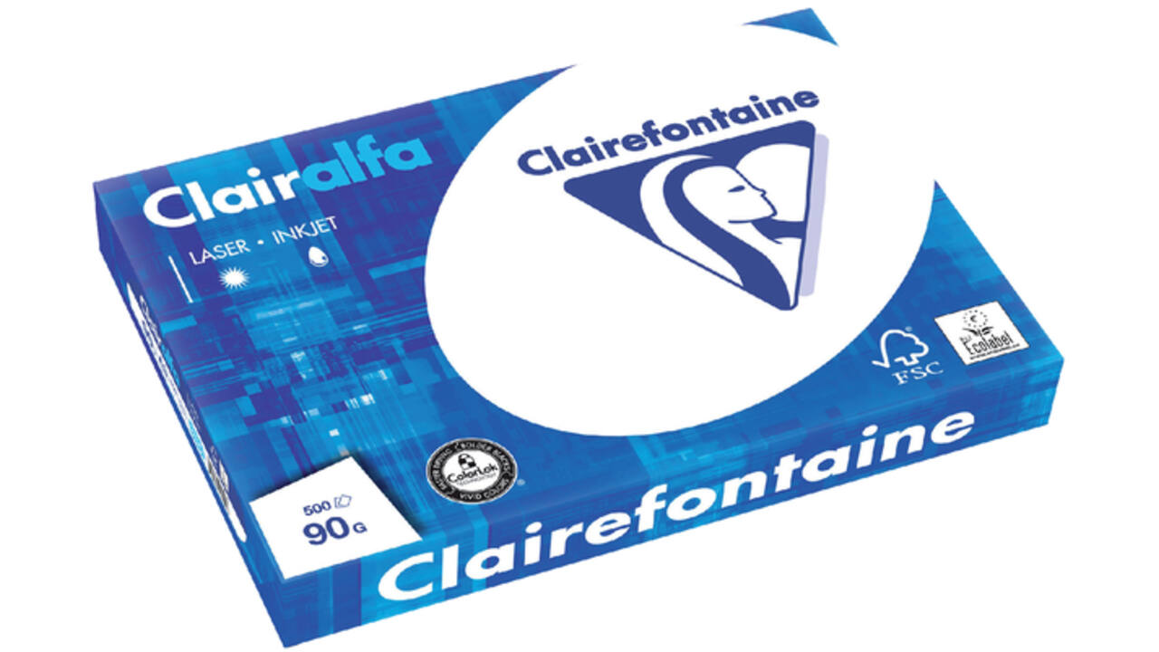 Kopieerpapier Clairefontaine Clairalfa A3 90gr wit 500vel