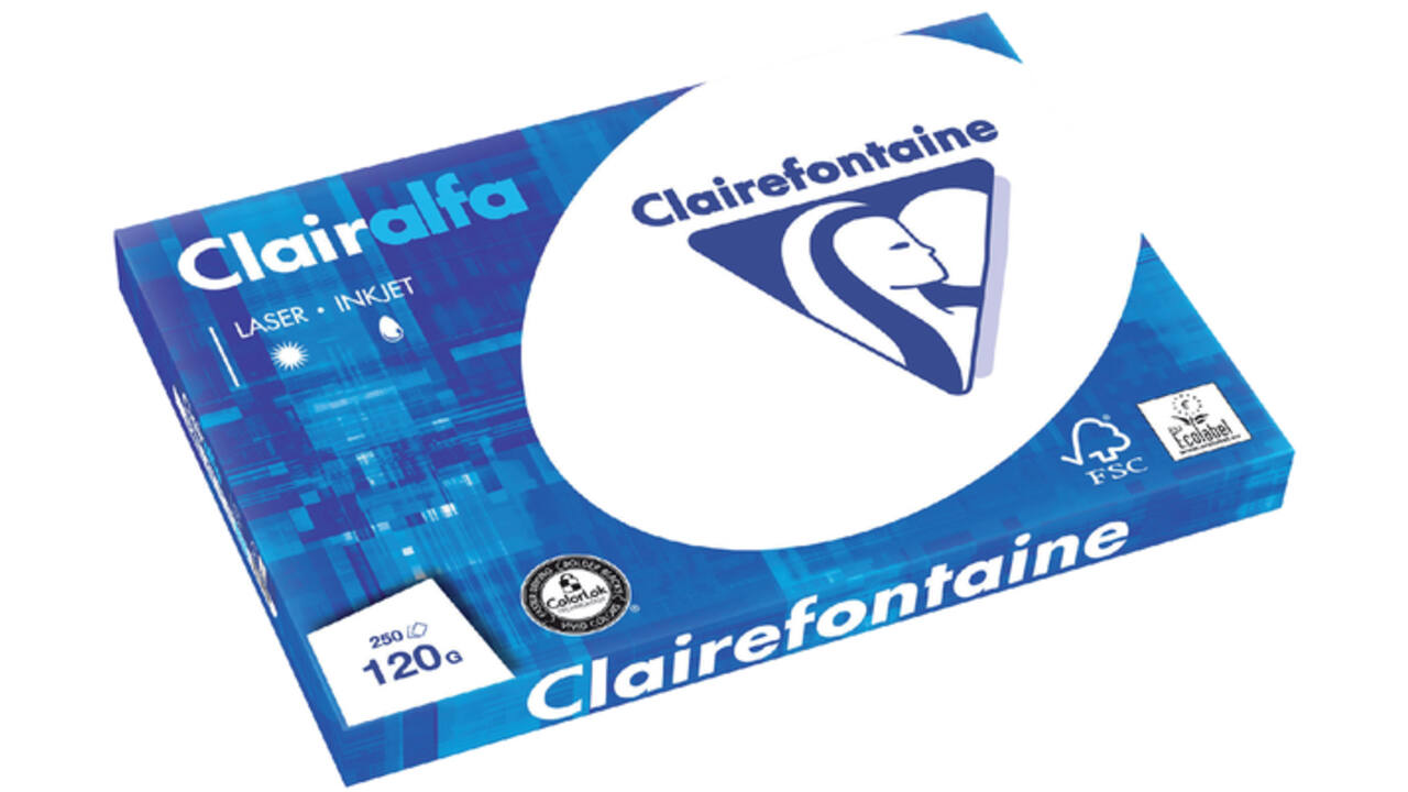 Kopieerpapier Clairefontaine Clairalfa A3 120gr wit 250vel