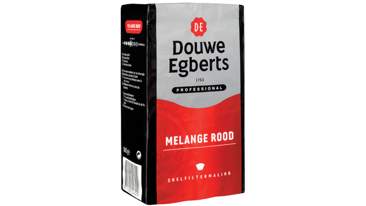 Koffie Douwe Egberts snelfiltermaling Melange Rood 500gr