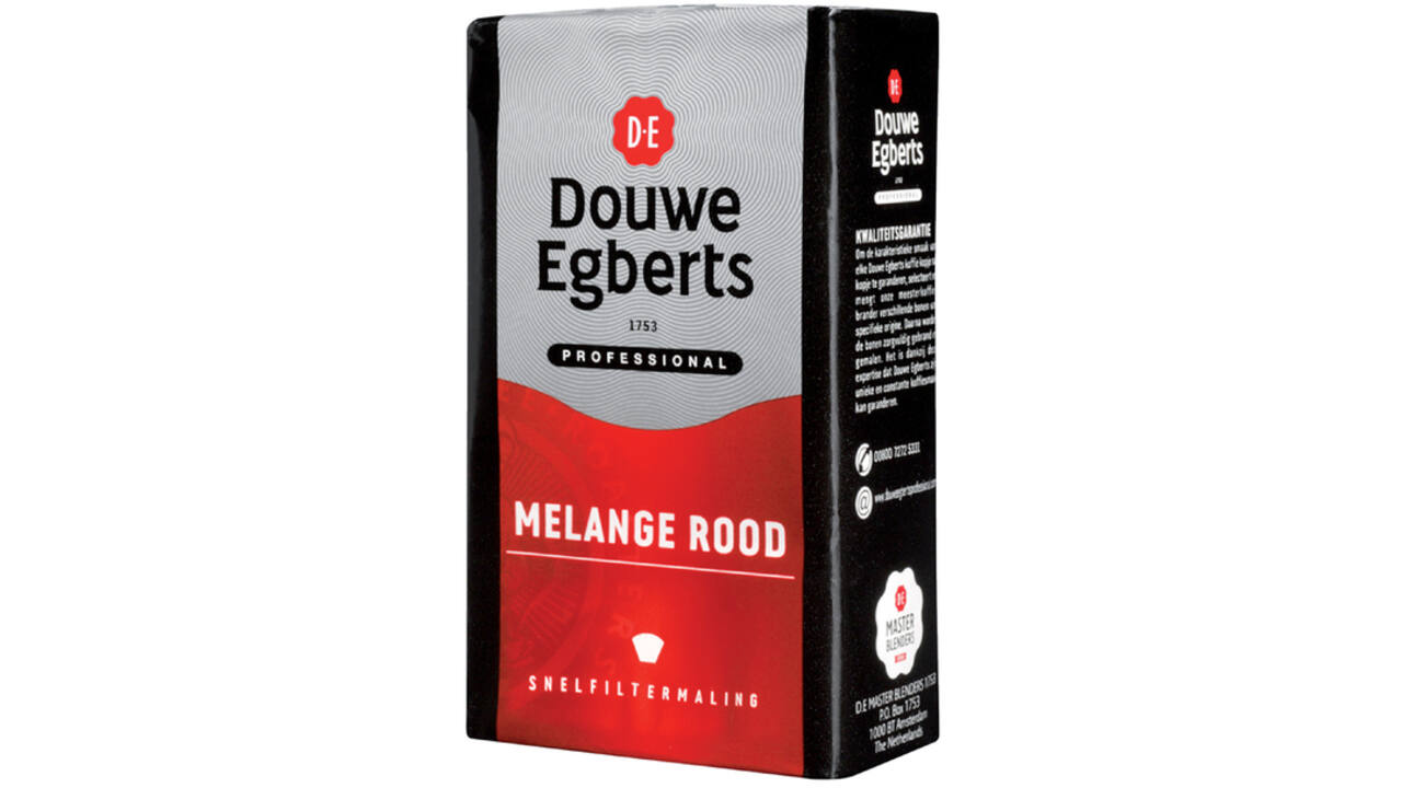 Koffie Douwe Egberts snelfiltermaling Melange Rood 250gr