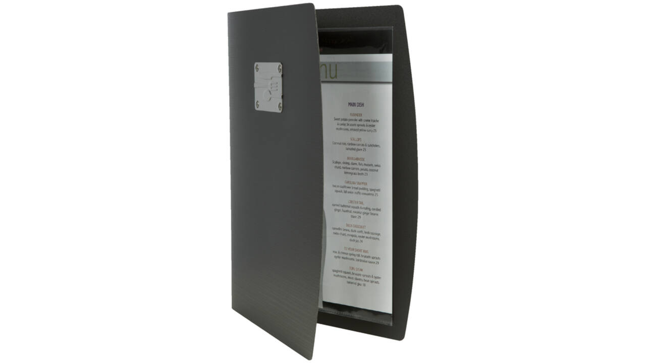 Menukaart Securit Rio A4 1 x 2 tassen zwart