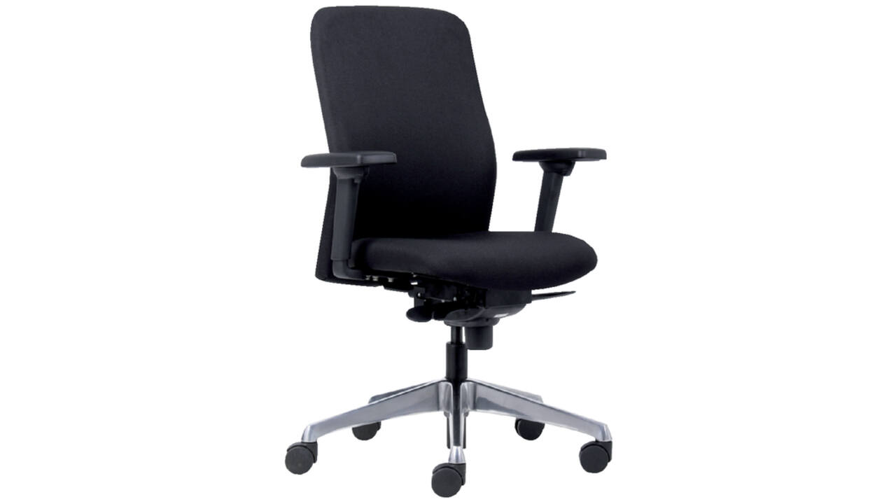 Bureaustoel Euroseats Milano synchroom zwart