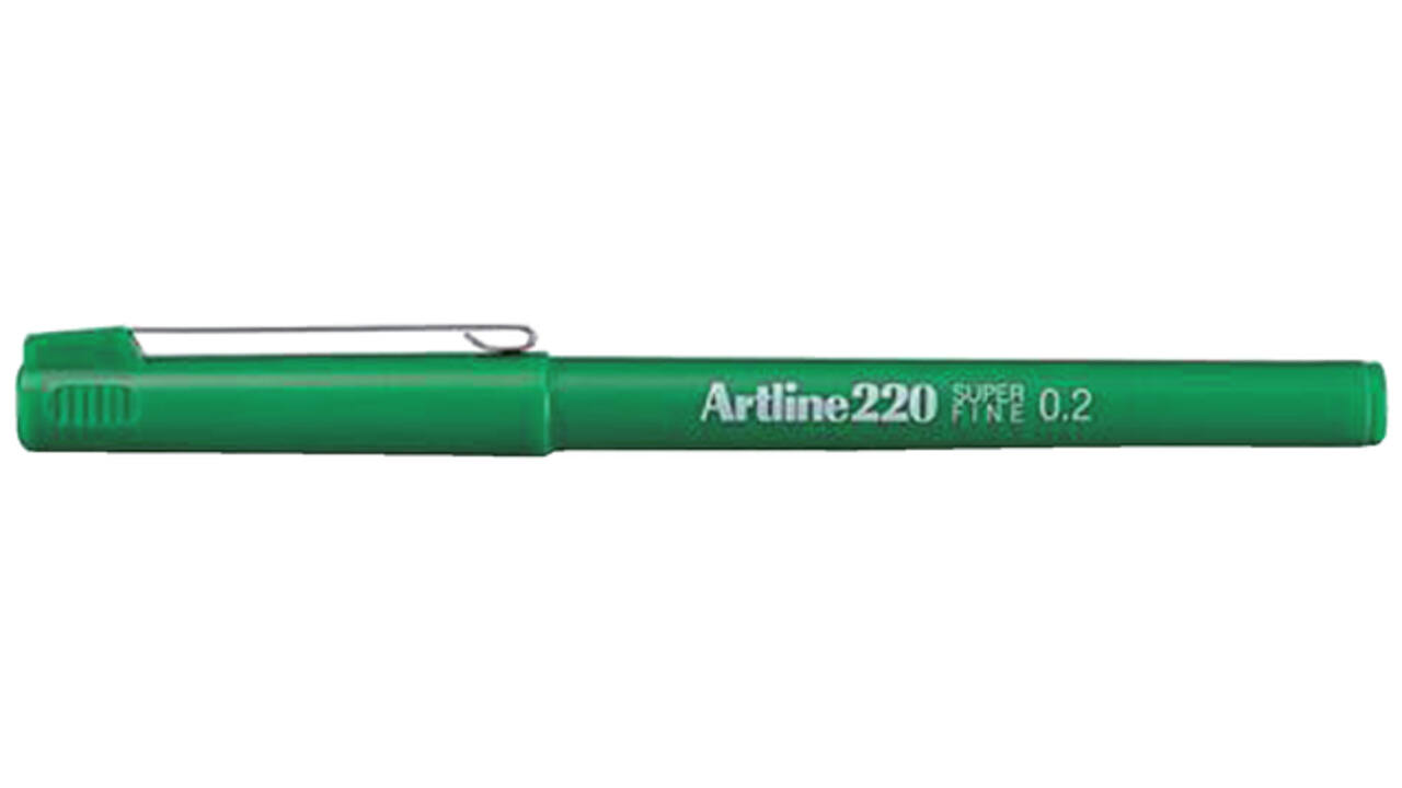 Fineliner Artline 220 rond super fijn groen