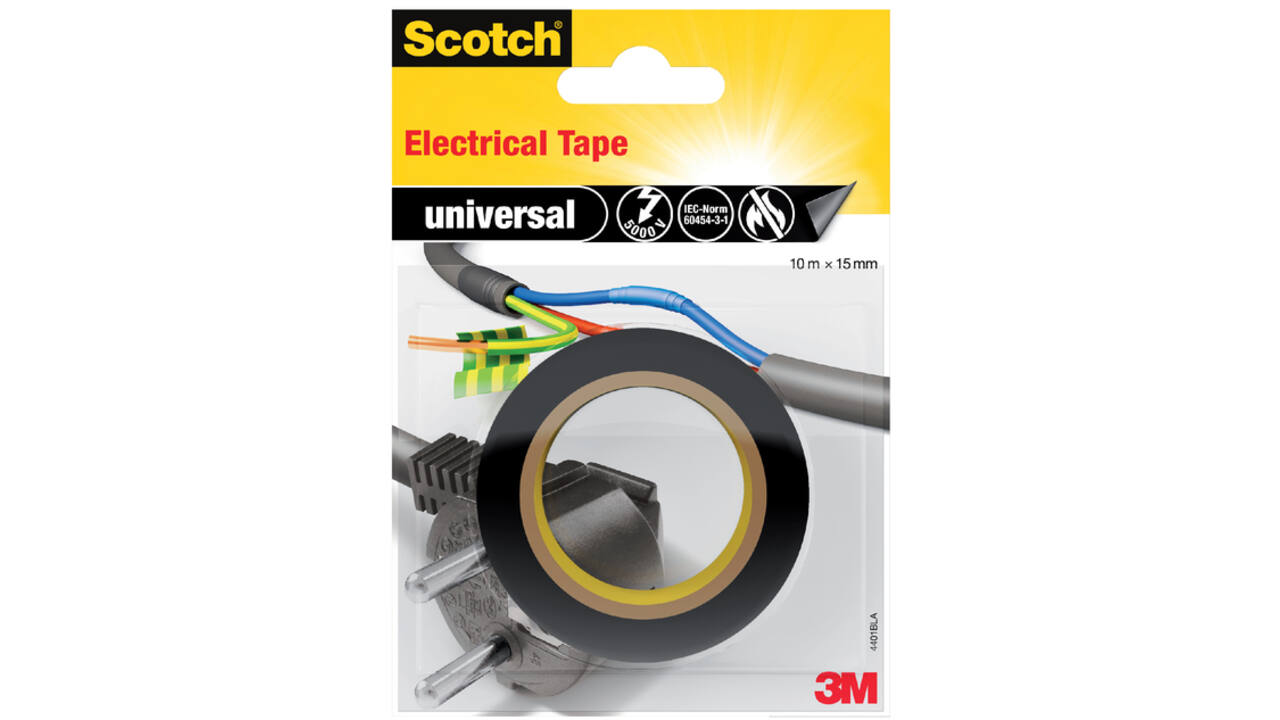 Plakband Scotch isolatie 15mmx10m zwart