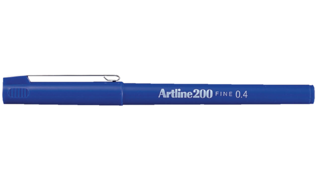 Fineliner Artline 200 rond fijn blauw