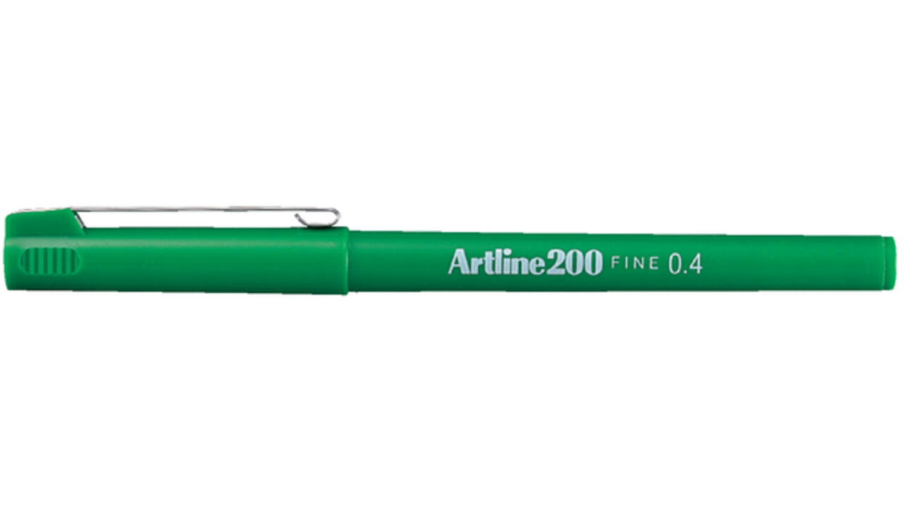 Fineliner Artline 200 rond fijn groen