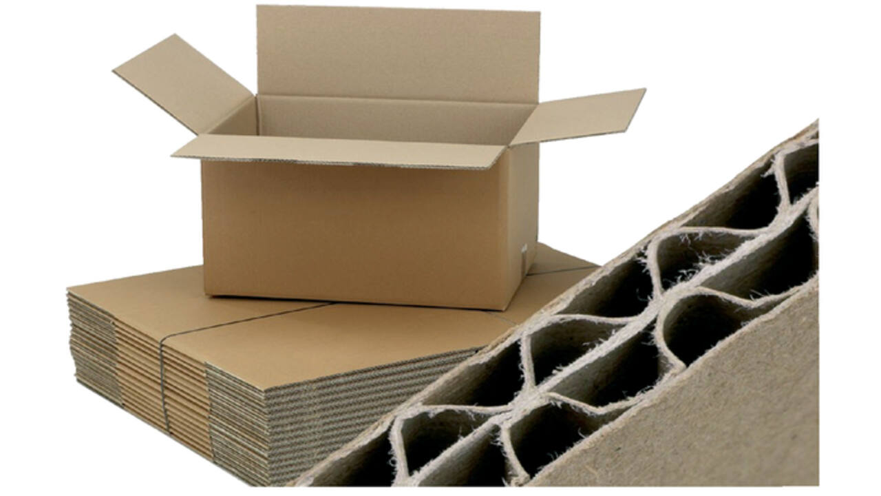 Verzenddoos CleverPack dubbelgolf 486x386x386mm bruin pak à 10 stuks