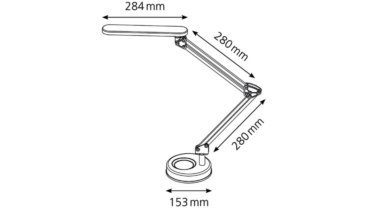 Bureaulamp Hansa led 4stars zilvergrijs