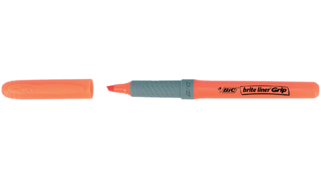 Markeerstift Bic brite liner grip oranje